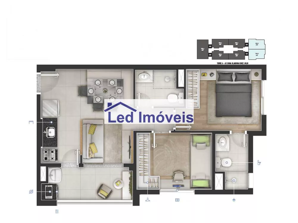 Apartamento à venda com 2 quartos, 40m² - Foto 26