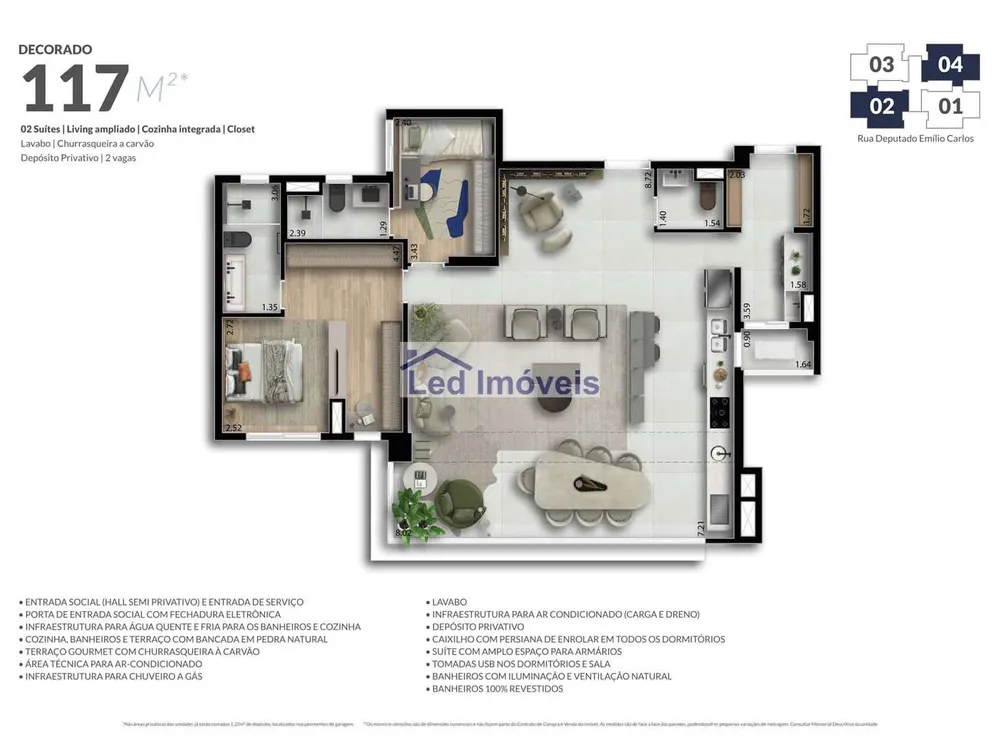 Apartamento, 2 quartos, 117 m² - Foto 3