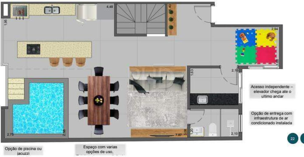 Cobertura, 3 quartos, 128 m² - Foto 2