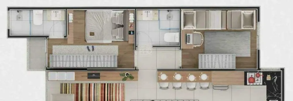 Apartamento, 2 quartos, 53 m² - Foto 1