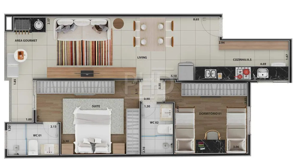 Apartamento, 2 quartos, 63 m² - Foto 10