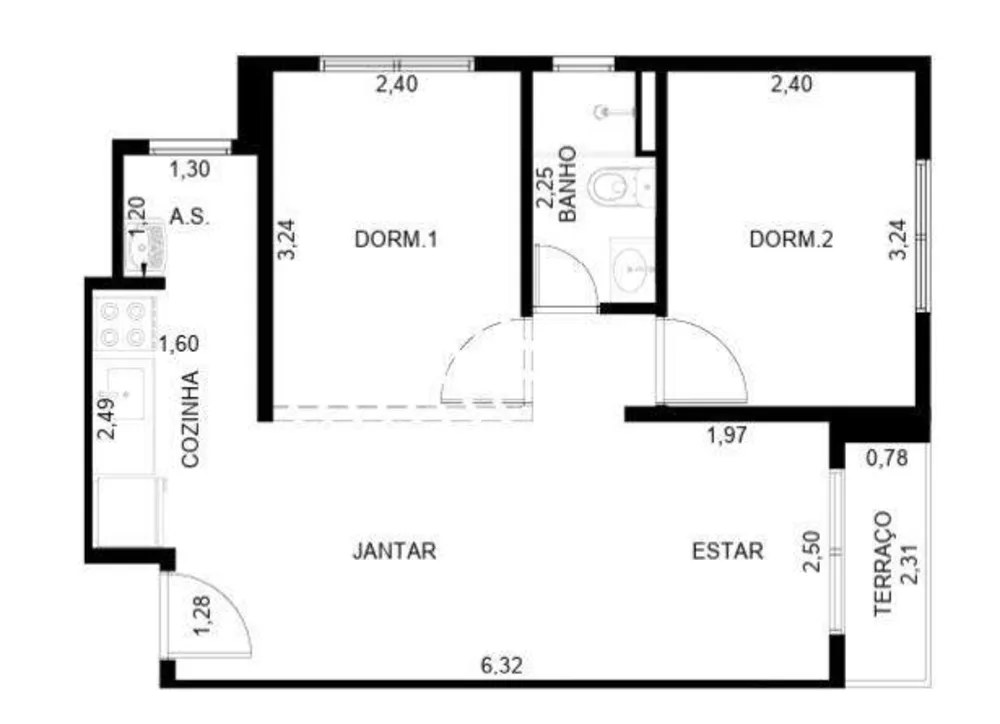 Apartamento, 2 quartos, 48 m² - Foto 8