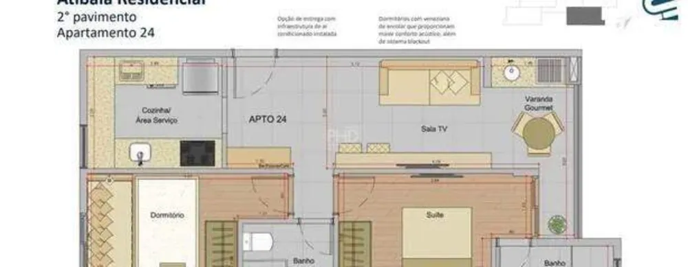 Apartamento, 2 quartos, 60 m² - Foto 2