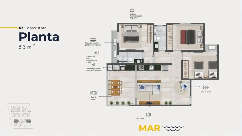 Apartamento, 3 quartos, 83 m² - Foto 14