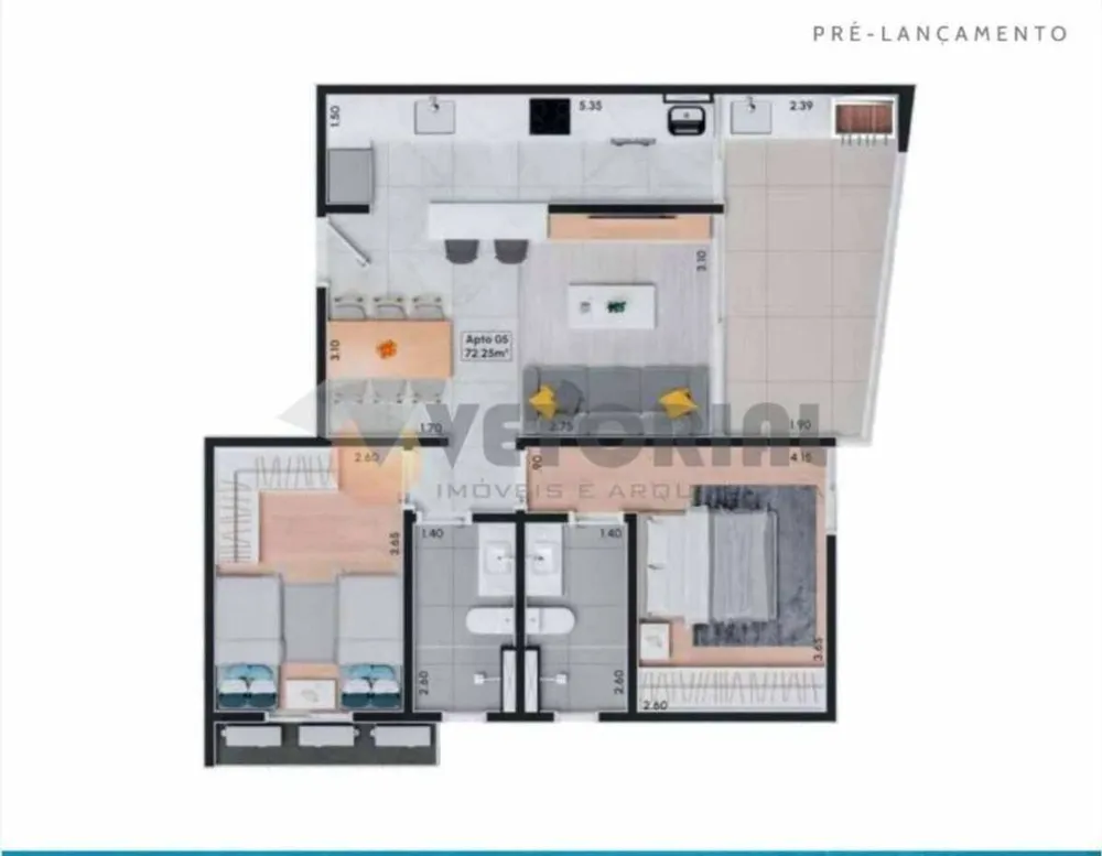 Apartamento, 2 quartos, 75 m² - Foto 12