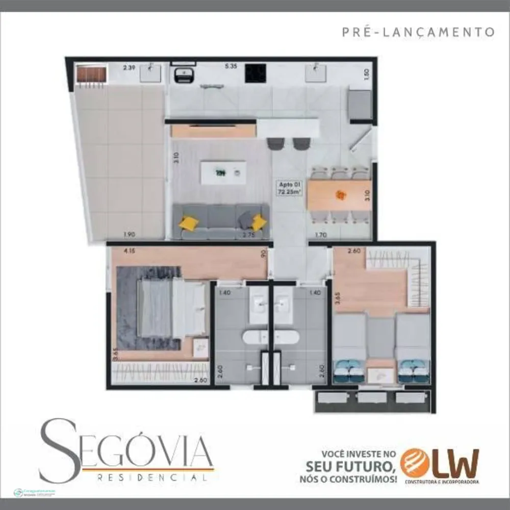 Apartamento, 2 quartos, 75 m² - Foto 9