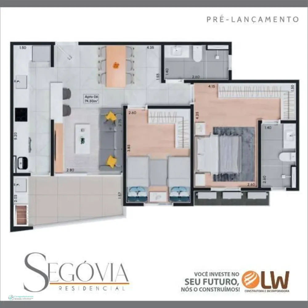 Apartamento, 2 quartos, 75 m² - Foto 8