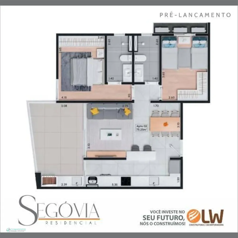 Apartamento, 2 quartos, 75 m² - Foto 11