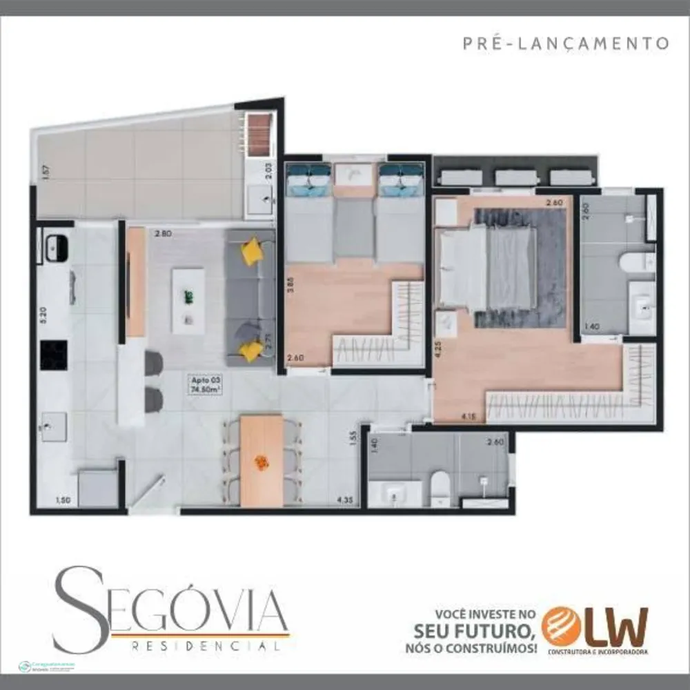 Apartamento, 2 quartos, 75 m² - Foto 12