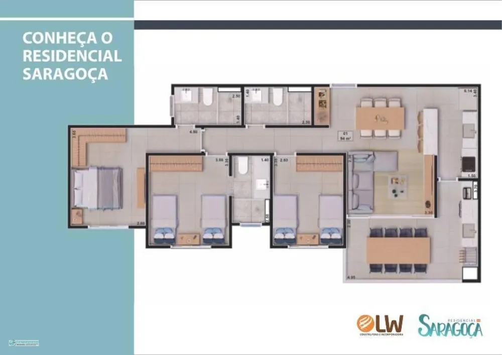 Apartamento, 3 quartos, 94 m² - Foto 7