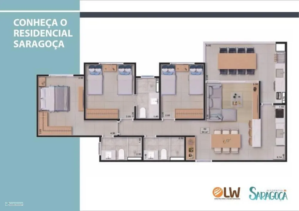 Apartamento, 3 quartos, 94 m² - Foto 9