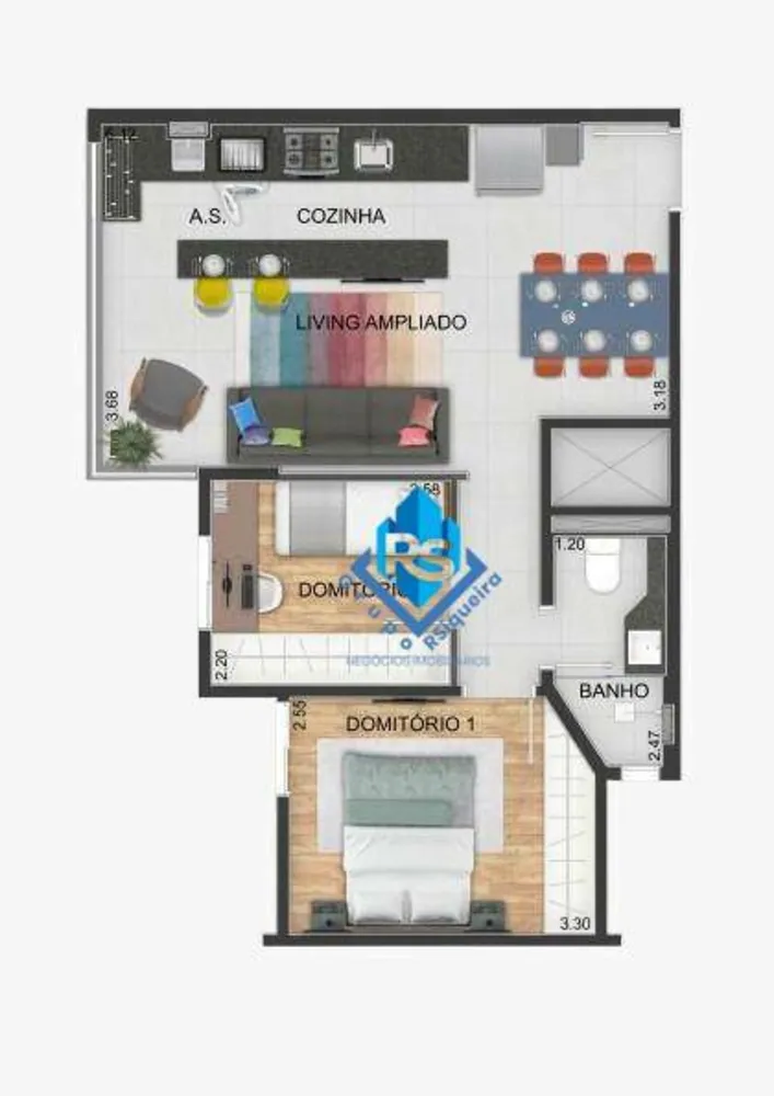 Apartamento, 2 quartos, 46 m² - Foto 7