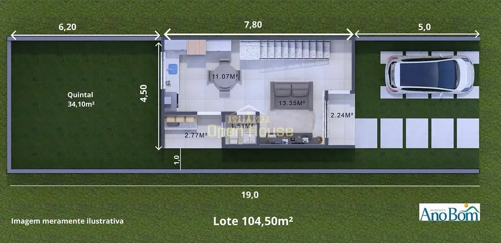Casa, 2 quartos, 70 m² - Foto 14