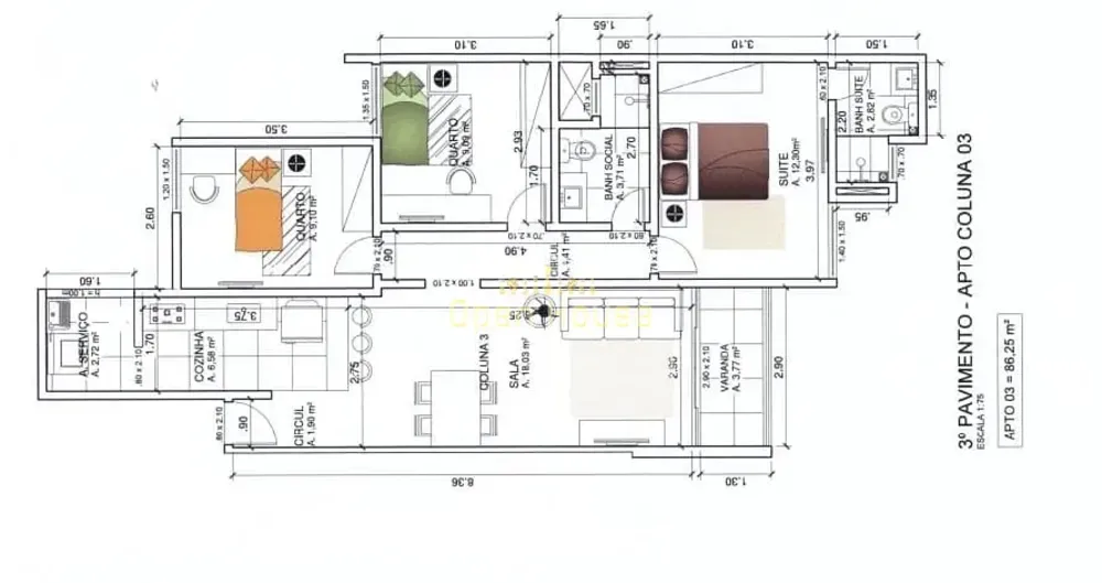 Apartamento, 3 quartos, 86 m² - Foto 9
