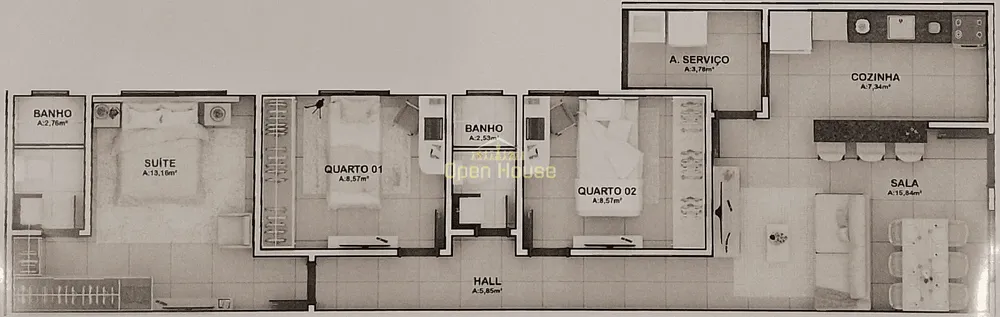 Casa, 2 quartos, 72 m² - Foto 4