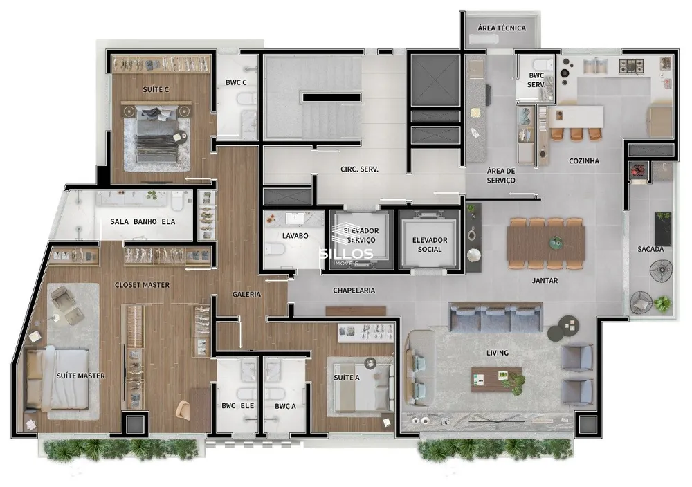 Apartamento, 3 quartos, 156 m² - Foto 12