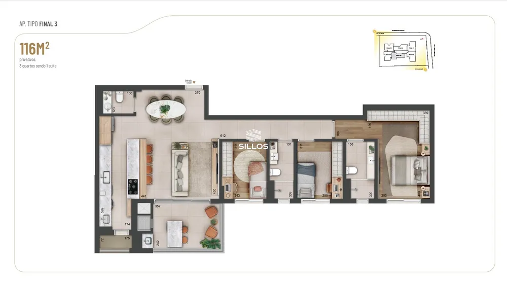 Apartamento, 3 quartos, 116 m² - Foto 9
