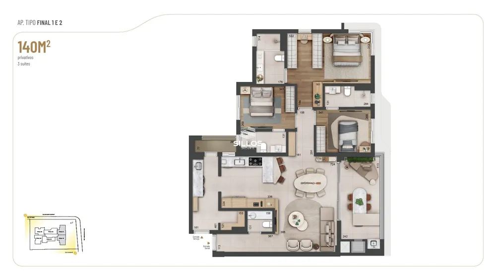 Apartamento, 3 quartos, 116 m² - Foto 8