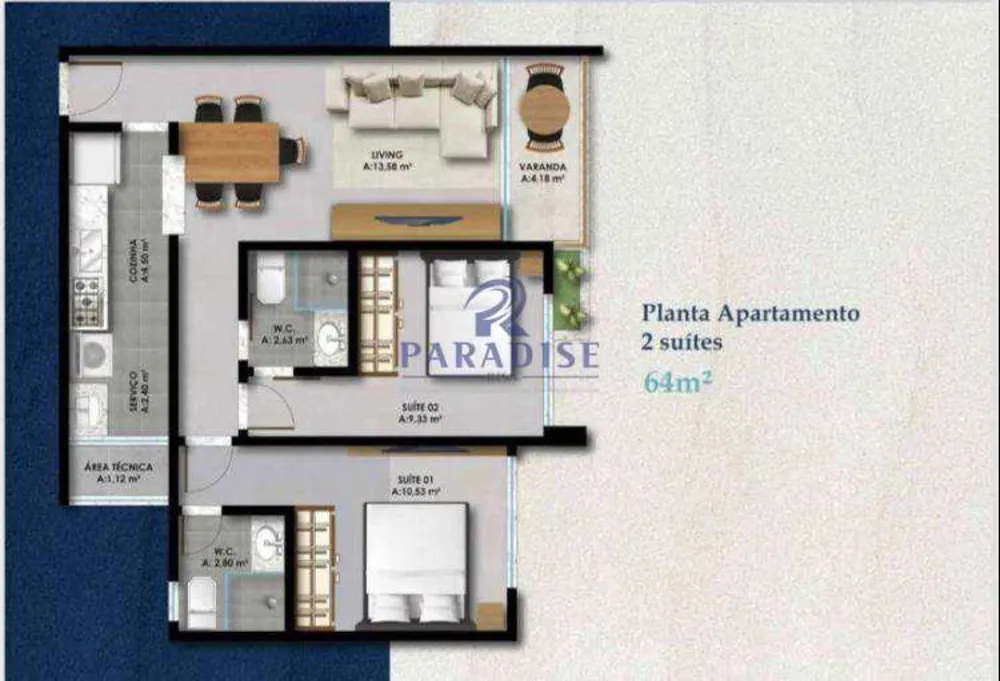 Apartamento, 2 quartos, 64 m² - Foto 12
