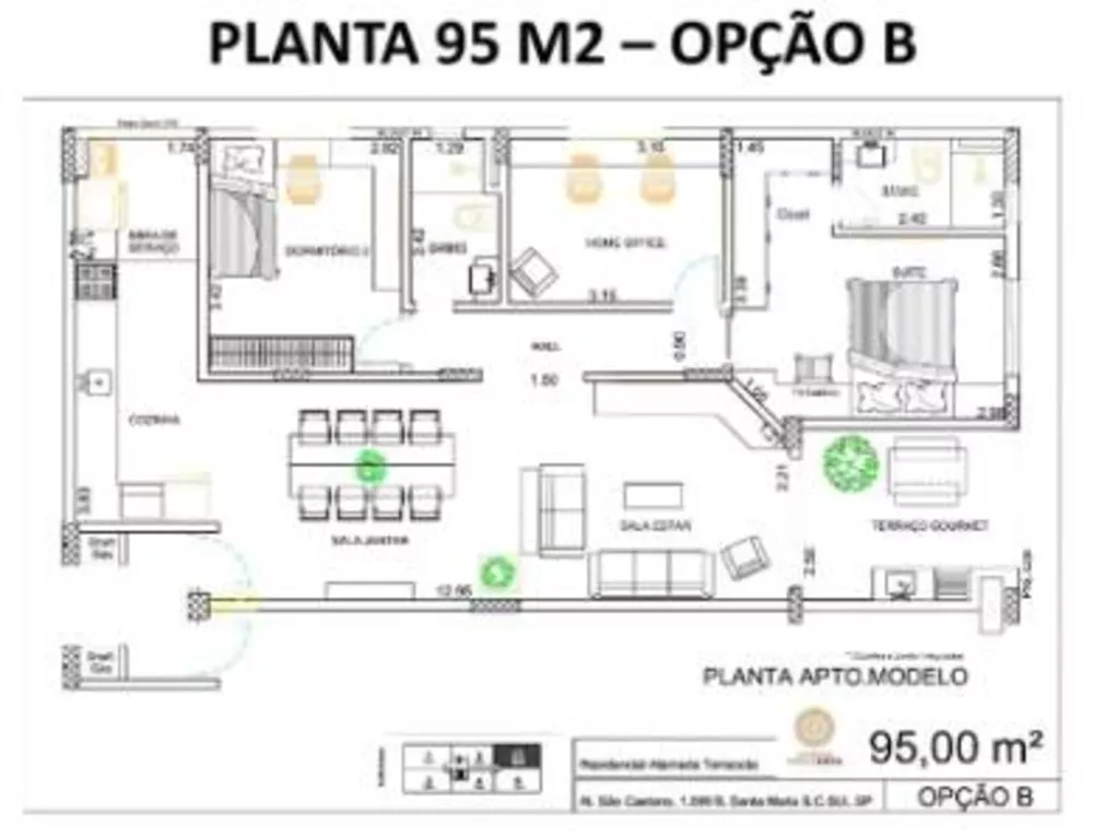 Apartamento à venda com 3 quartos, 95m² - Foto 2