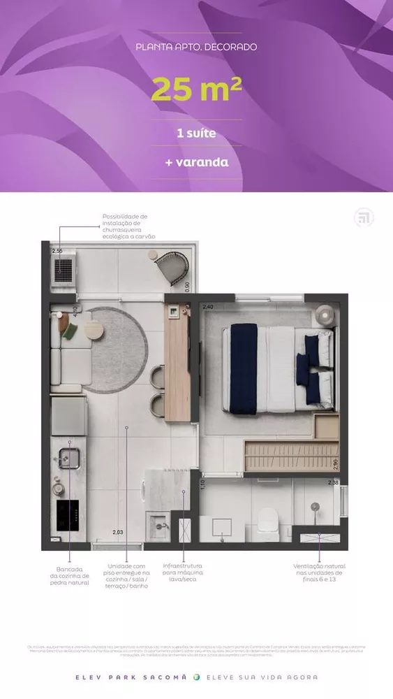 Apartamento à venda com 2 quartos, 34m² - Foto 8