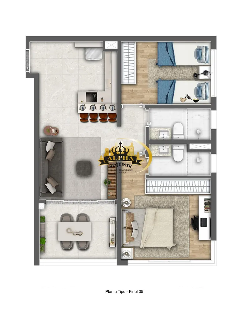 Apartamento, 1 quarto, 60 m² - Foto 14