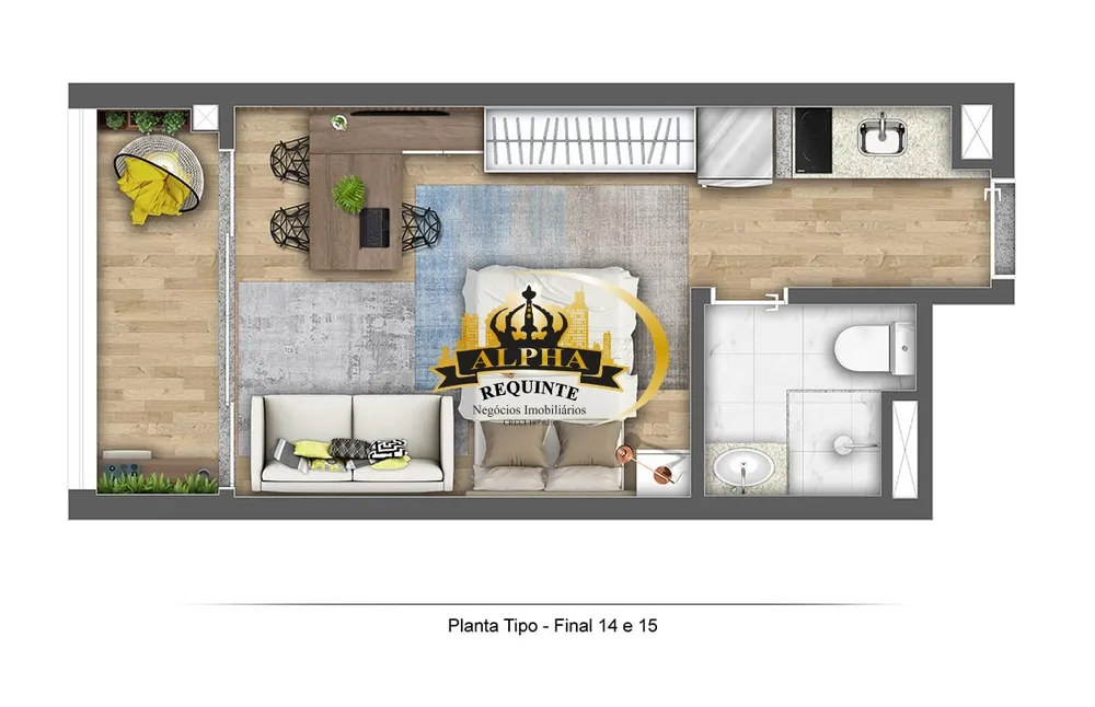 Apartamento, 1 quarto, 27 m² - Foto 16