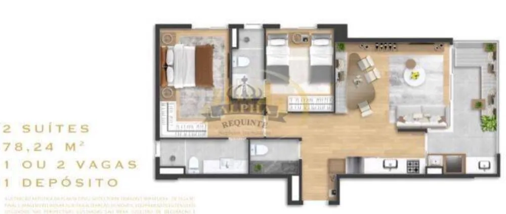 Apartamento, 2 quartos, 78 m² - Foto 2
