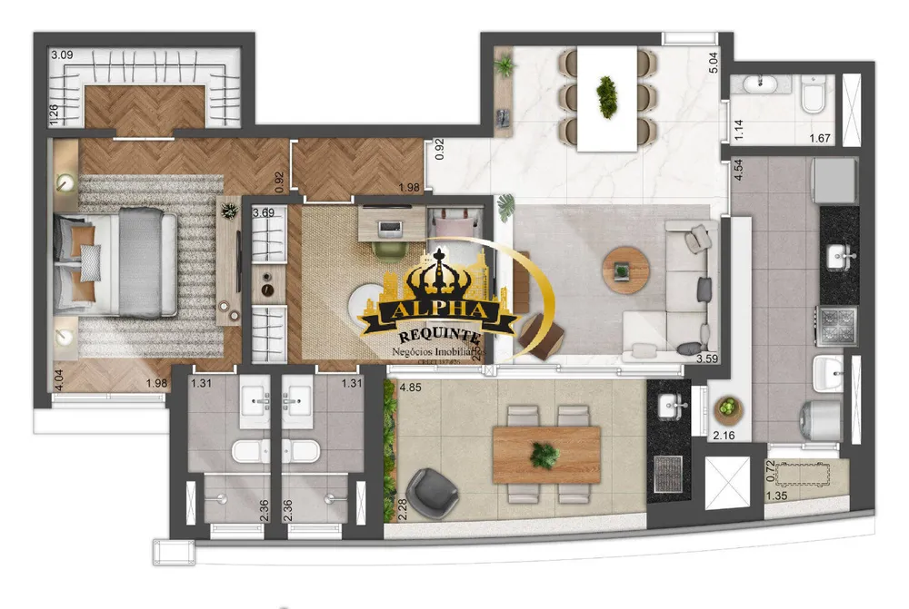Apartamento, 2 quartos, 95 m² - Foto 10