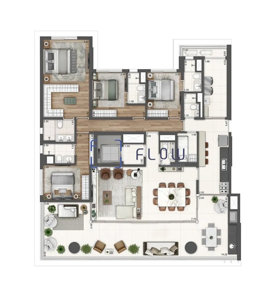 Apartamento, 4 quartos, 210 m² - Foto 1