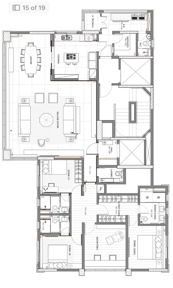 Apartamento, 3 quartos, 201 m² - Foto 7