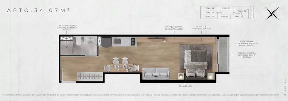 Apartamento, 1 quarto, 42 m² - Foto 9