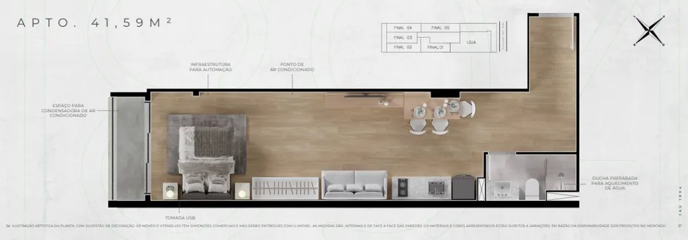 Apartamento, 1 quarto, 42 m² - Foto 3