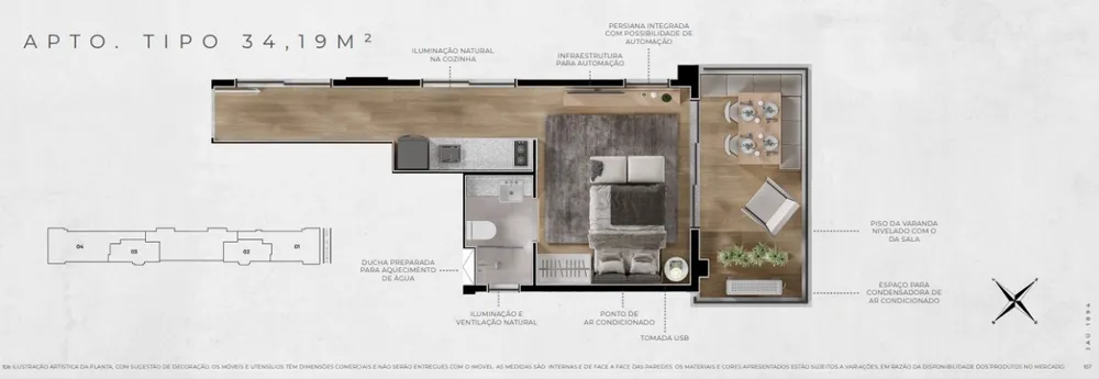 Apartamento, 1 quarto, 42 m² - Foto 5