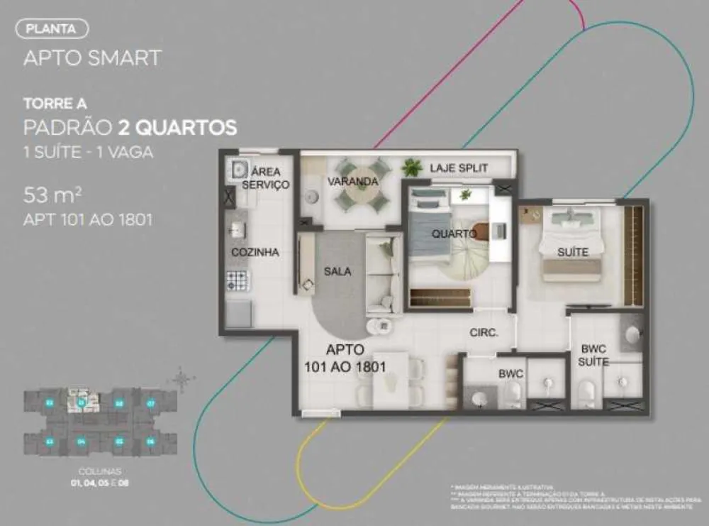 Apartamento, 2 quartos, 53 m² - Foto 3