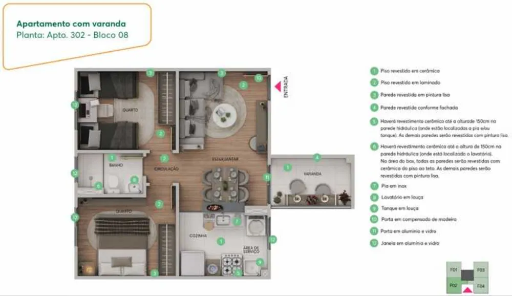 Apartamento, 2 quartos, 42 m² - Foto 10