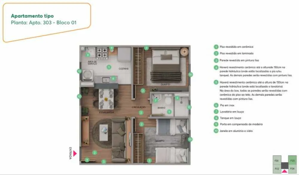 Apartamento, 2 quartos, 42 m² - Foto 11