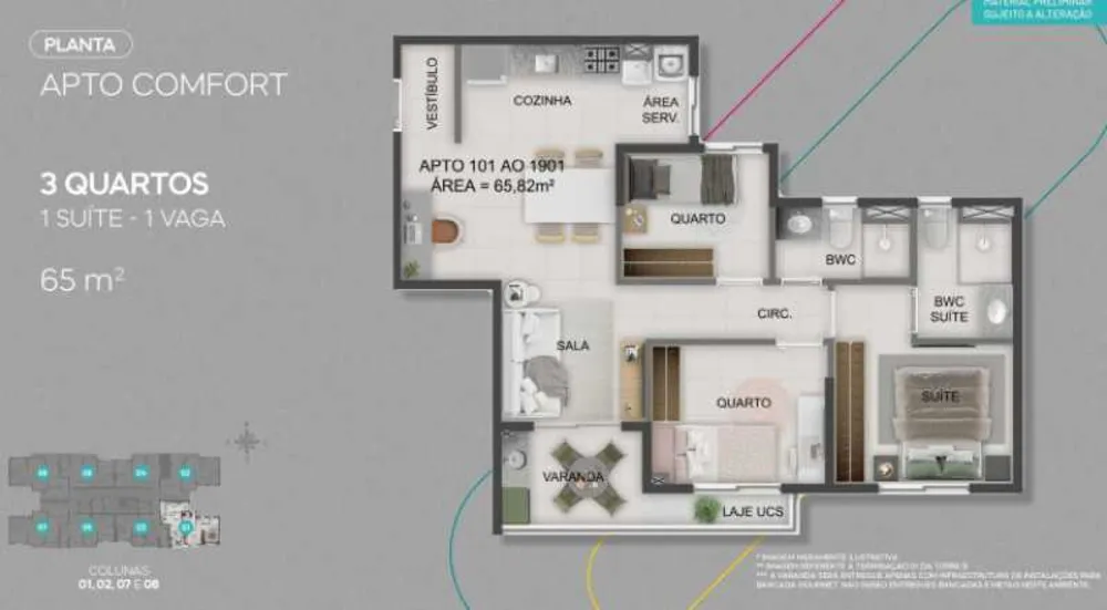 Apartamento, 3 quartos, 65 m² - Foto 11