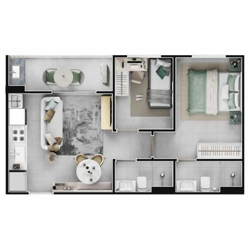 Apartamento, 2 quartos, 44 m² - Foto 12
