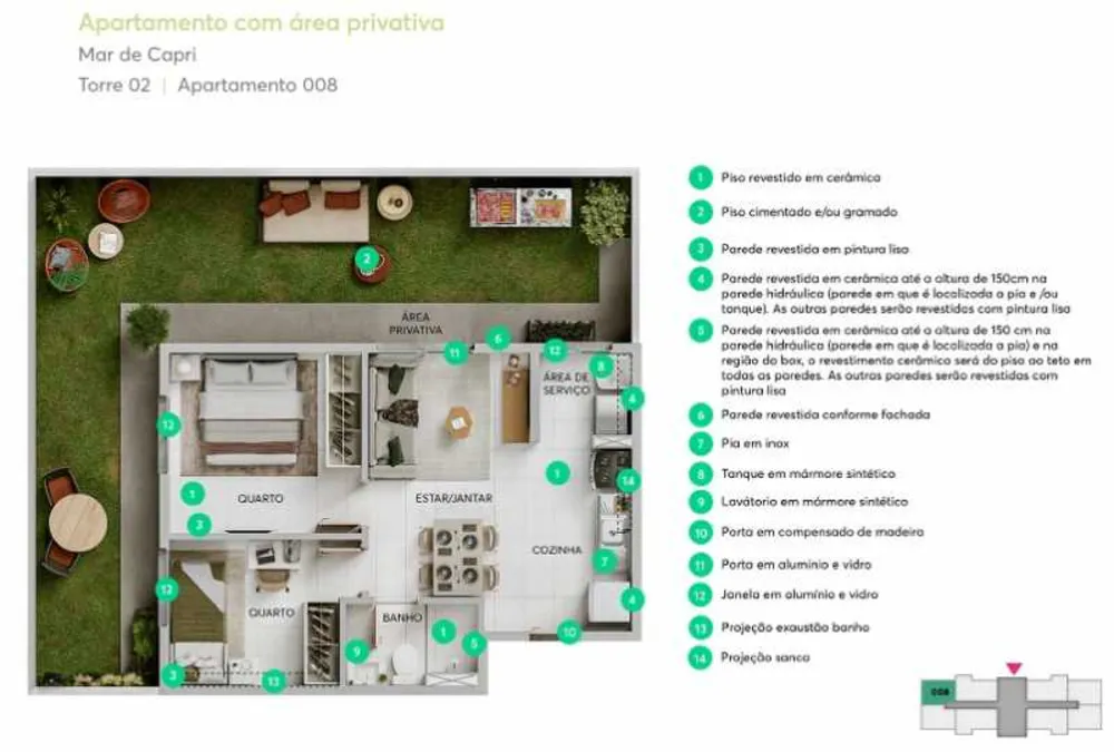 Apartamento, 2 quartos, 44 m² - Foto 6