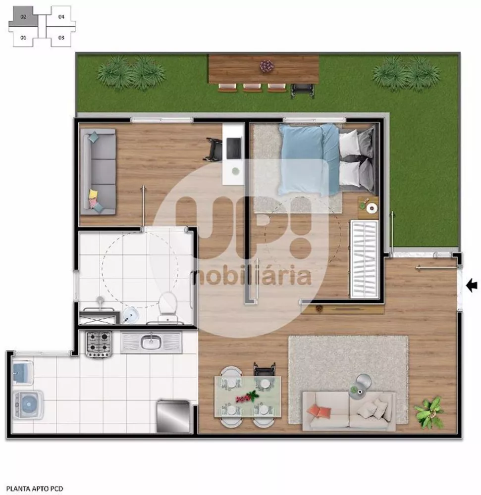 Apartamento, 2 quartos, 44 m² - Foto 4