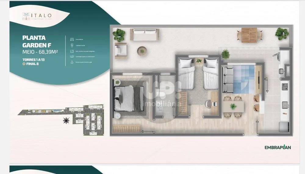 Apartamento, 2 quartos, 49 m² - Foto 3