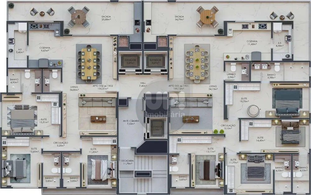 Apartamento, 3 quartos, 150 m² - Foto 14