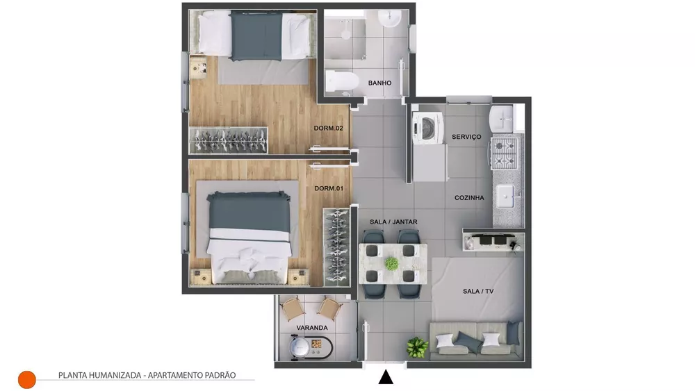 Apartamento, 2 quartos, 43 m² - Foto 13