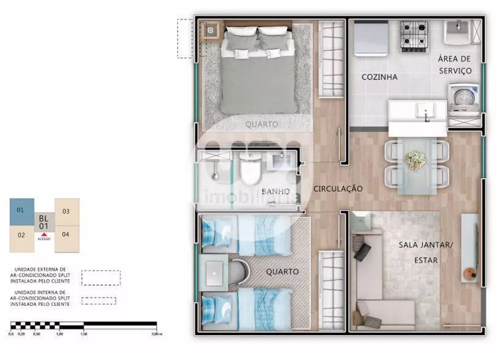Apartamento, 2 quartos, 39 m² - Foto 3