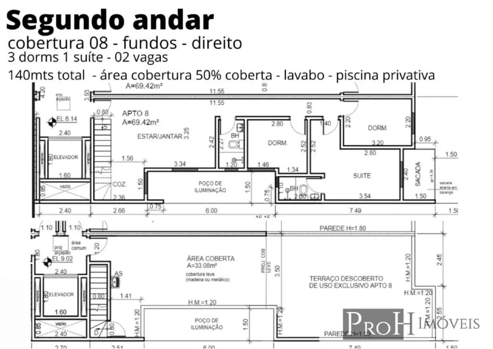 Cobertura, 3 quartos, 140 m² - Foto 3