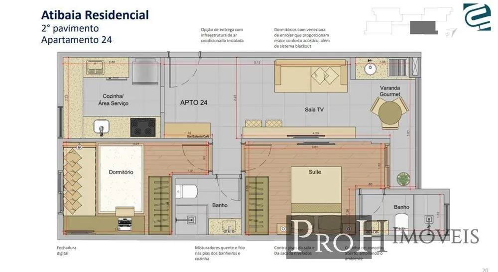 Apartamento, 2 quartos, 52 m² - Foto 1