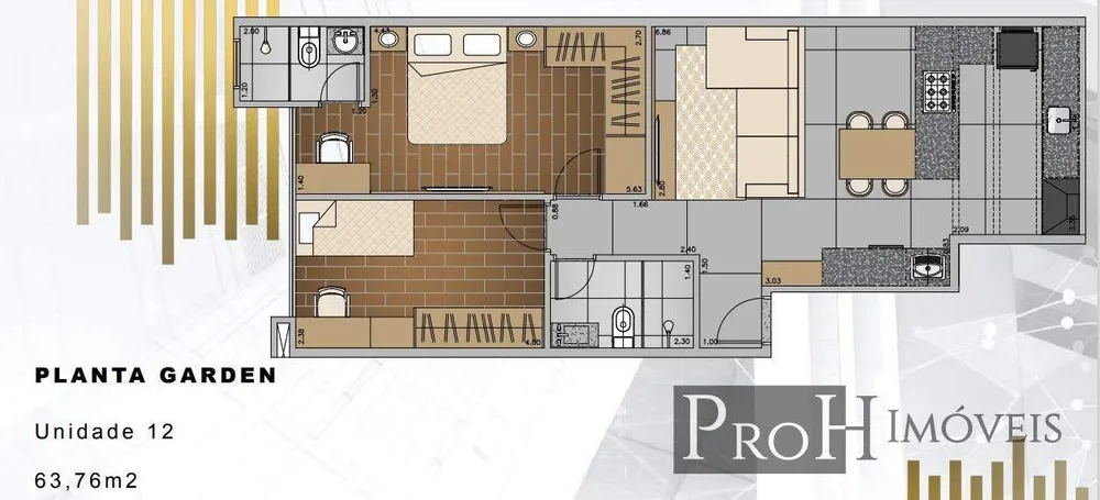 Apartamento, 2 quartos, 54 m² - Foto 2