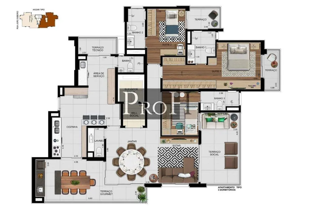 Apartamento, 3 quartos, 162 m² - Foto 3