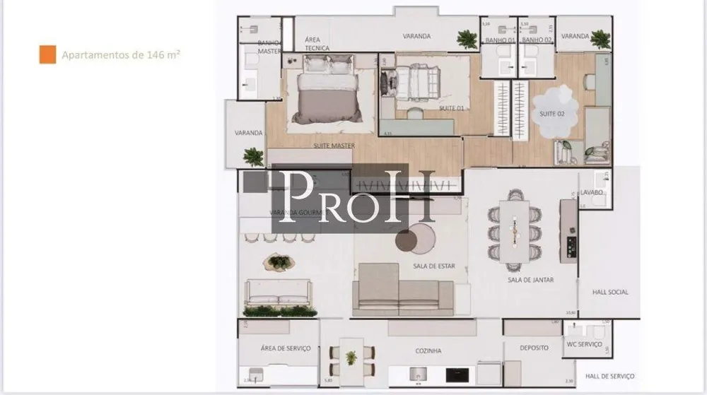 Apartamento, 3 quartos, 146 m² - Foto 4